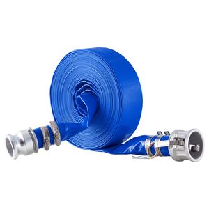 Manguera de Retrolavado de PVC Azul de Alta Calidad de 1.5 x 50 pies con Conexiones de Aluminio y Abrazaderas Camlock para Diversas Bombas y Mangueras de Plomería Sewa - Product Image 1