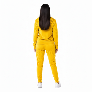 Plush <b>Velour</b> Hooded Fleece Track Set Drawstring Jacket Wide Leg Pants Quick Dry Viscose/Polyester Y2K Inspired Sporty Casual - Product Image 6