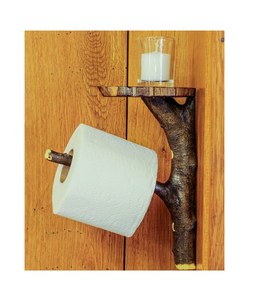 Support mural en bois pour papier toilette, vente en gros, support mural moderne en métal pour accessoires de salle de bain, rangement mural - Product Image 2