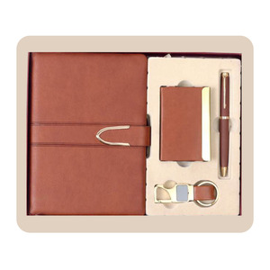 Luxury Business Personalized Leather Executive <b>Gift</b> <b>Set</b> Embossed Diary Keychain Card Holder-Graduation/Christmas Customized <b>Gift</b> - Product Image 1