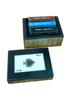 Boîte de rangement décorative de luxe en os antique pour ranger les cartes de jeu Joker avec accessoires de boîte cadeau personnalisée intelligente