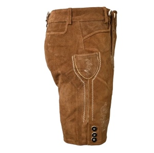 Últimos pantalones cortos de cuero de gamuza bávaros para hombre y mujer, sólidos, ecológicos, transpirables, al por mayor, para Oktoberfest - Product Image 2