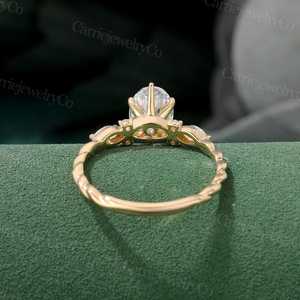 Floral Style 2CT Oval Cut Moissanite Cluster <b>Ring</b> Original 925 Silver Rose Plated for Wedding Engagement Gift Charms for Bride - Product Image 5