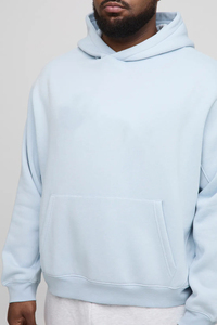 Sweat-shirts à capuche épais de haute qualité 500 g/m² pour hommes, 100 % coton, coupe ample et carrée, respirants, épaules tombantes personnalisées. - Product Image 5