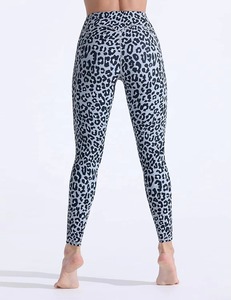 Leggings taille haute imprimé léopard pour femmes, vente en gros, vêtements de sport, pantalons de yoga avec poches - Product Image 3