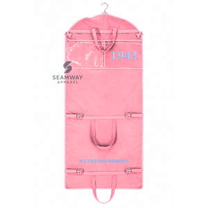Sac de voyage pliable pour vêtements imperméable pour femmes Gamma Phi Delta Sorority, housse de costume, organisateur de placard suspendu, sac de voyage pleine longueur - Product Image 1