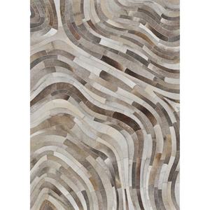 Tapis en cuir de vachette style persan avec rayures tissées en coton et motifs patchwork, antidérapant et adapté aux animaux domestiques, pour la prière à la maison - Product Image 2