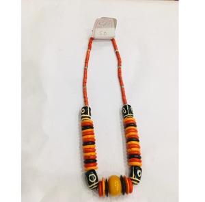 Collier classique perlé pour femme avec pendentif chrétien en os naturel, fait main, bijoux de fête, vente en gros - Product Image 1