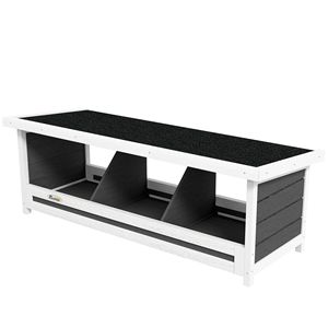 Pollaio Grigio con Tetto in Asfalto, Cassette per Nidificazione in Legno, Accessori per Gabbie di Animali fino a 3 Galline - Product Image 1