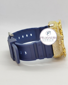 Reloj de Diamantes de Lujo Pragalbh Jewels, Diseño de Espinas, Correa de Acero Inoxidable y Caucho, Estilo Hip Hop para Hombre - Product Image 6
