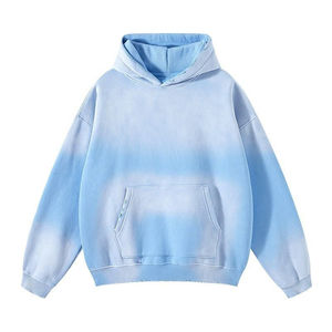 Sudadera con Capucha de Felpa Gruesa con Lavado Ácido, Corte Regular, 100% Algodón, Casual, Ecológica, Transpirable, con Bolsillo, para Invierno y Estilo Urbano - Product Image 3