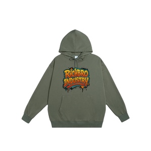 เสื้อฮู้ดผู้ชายแบบกำหนดเองเสื้อสเวตเชิ้ตมีฮู้ดแบบลำลองขนาดใหญ่มีเชือกผูก - Product Image 4