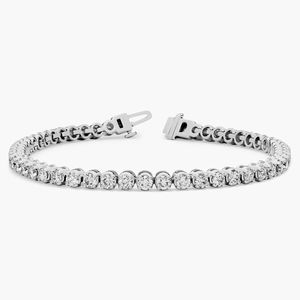 Lab Grown Diamond Tennis Bracelet 4 Carat 10K <b>Gold</b> Unisex IGI Certified VVS Luxury Jewelry Wedding Gift - Product Image 5