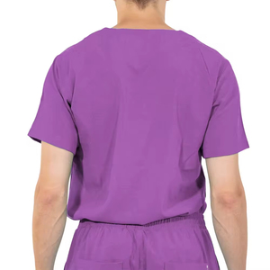 Uniformes de Farmacia Elegantes de Verano con Nuevo Diseño, Cuello en V, Color Sólido, Calidad Premium, Bata de Laboratorio Médico, Uniformes de Doctor, Uniformes de Hospital con Spandex - Product Image 3