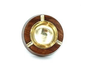 Cendrier rond en bois fait main pour cigarettes et cigares, cendrier décoratif en bois pour tabac, intérieur et extérieur, pour la maison et le bureau - Product Image 4