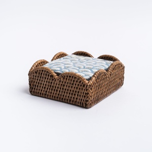 Decoraciones de mesa para Ramadán, servilleteros de ratán hechos a mano, cesta festoneada para guardar servilletas - Product Image 3