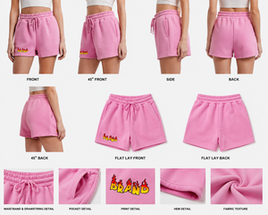 Shorts Casuales de Cintura Elástica de Alta Calidad para Mujer, 100% Algodón, Personalizados OEM, 350GSM, Transpirables, Corte Regular - Product Image 6