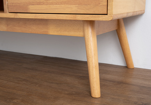 Ready-Stock Modern 1.5m TV Console with 2 Storage <b>Drawers</b> in Natural Finish for <b>Small</b> Apartment and Residential Project - Product Image 3