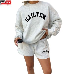 Conjunto de 2 piezas de punto acanalado para mujer, conjunto informal de verano de camiseta y pantalones cortos, traje de descanso de cintura alta, ropa cómoda para el hogar para mujer - Product Image 1