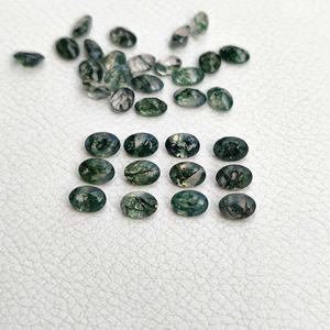 4mm 6mm 8mm 10mm 12mm ágata de musgo verde Natural facetado corte ovalado piedra preciosa de tamaño personalizado piedra preciosa pulida para joyería - Product Image 2
