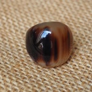 NOSHAHI fait à la main Ox Buffalo Ring AGATE Party Wedding Hotel Accessoire sculpté Style animal de l'Inde à l'étranger - Product Image 2
