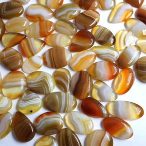 High Quality Black Banded Agate Cabochon Jewelry Making Stones Third Party Certified Rajasthan Origin Color Cut Cut Marquise Cut - Product Image 2