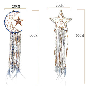 Camera da letto in macramè intrecciata a mano appesa luna acchiappasogni Ramadan Eid Mubarak <span class=keywords><strong>Boho</strong></span> <span class=keywords><strong>Chic</strong></span> decorazione per la <span class=keywords><strong>casa</strong></span> decorazione per la camera del dormitorio - Product Image 3