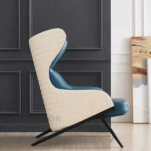 Nordic Luxe Modern Lounge Recliner Set con otomana para sala de estar y salón de hotel 45kg por Uber Decor - Product Image 3