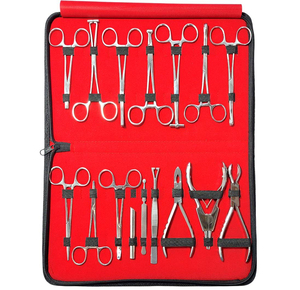 Kit d'outils professionnels pour le piercing corporel (oreille, nez, lèvre, nombril et langue), instruments de piercing réutilisables en acier inoxydable - Product Image 4