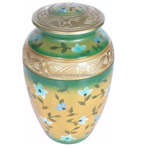 Premium Quality Blue Jar Metal Cremation urn Memorial Container Jar <b>Pot</b> Cremation Urns Metal Urns | - Product Image 3