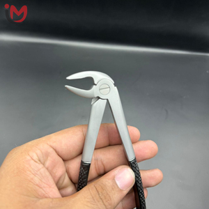 Pinzas de extracción dental plateadas, agarre ergonómico, acero inoxidable, 3 posiciones de mandíbula, instrumento manual - Product Image 2