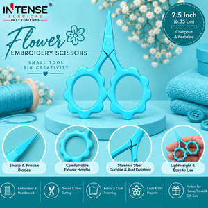 Mini Tijeras de Bordado con Diseño Floral, Cortador de Hilo de Precisión para Costura, Manualidades, Logotipo Personalizado - Product Image 4