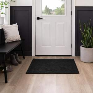 Tapis en jute tressé fait main Vidhi Exports, antidérapant, adapté aux animaux domestiques, réversible, motif géométrique, poils courts, épaisseur moyenne, lavable - Product Image 5