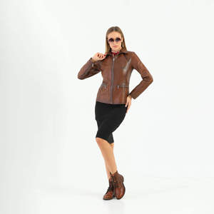 New Style Women's Leather Jacket | Best Arrival Women Fashion for Winter Clothing / Full Sleeve Leather Jackets <b>genuine</b> - Product Image 4