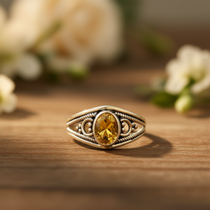Bague en citrine fine de 2,9 grammes - Product Image 3