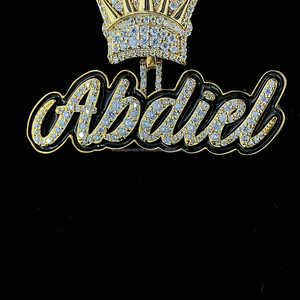 จี้เคลือบเพชรมออิสซาไนต์สีเงิน925สุดพิเศษตัดด้วยน้ำแข็งอย่างงดงามดีไซน์ฮิปฮอปชุบทองสำหรับปาร์ตี้ - Product Image 4