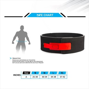 Cinturón de levantamiento de pesas con logo personalizado, cinturón de palanca para sentadillas en gimnasio, soporte de espalda para peso muerto, cinturones de powerlifting - Product Image 6