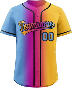 Ventes en gros de maillots de baseball de haute qualité, maillots brodés sublimés, maillots de softball jaunes et verts - Product Image 5