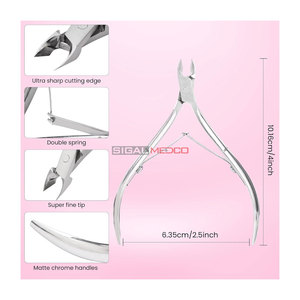 Coupe-cuticules professionnel en acier inoxydable, pince à cuticules de précision, coupe-cuticules, outil de suppression des cuticules, pédicure - Product Image 3