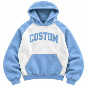Sudadera con Capucha Unisex Estampada a Bloques de Color Personalizada, Manga Regular, Ajuste Holgado, Felpa Francesa, Ropa Casual de Invierno, Diseño con Letras en la Parte Delantera - Product Image 1