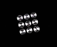 OM GEMS Diamant de laboratoire de 1,5 mm, taille rose, couleur D VVS, percé au laser, pour la fabrication de bijoux