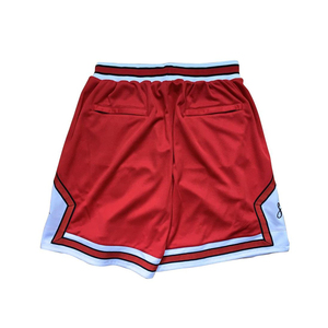 Shorts de basket-ball en mesh noir pour homme avec impression de numéro, taille élastique, style sportif, design respirant - Product Image 3
