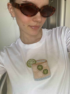 Top de Algodón con Bordado de Corazón y Cuentas, Sin Mangas, Estilo Crop, para Mujer, Verano, Casual, Cuello Redondo, Camiseta Corta de Punto, al Mejor Precio - Product Image 2