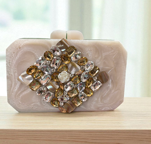 Luxury <b>Black</b> Acrylic Storage <b>Bag</b> Evening <b>Clutch</b> <b>Bag</b> Elegant Swan Clasp Bridal Purse Handmade MOP Resin <b>Wedding</b> Handbag Wholesale - Product Image 5