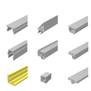 Placas Conectoras de Extrusión de Aluminio Sin Aleación Gris GUAN RUEI - Forma Plana para Marcos de Máquinas Industriales y Automatización - Product Image 1