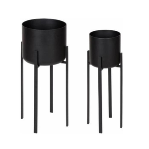 Macetas Metálicas de Nuevo Diseño con Soporte Metálico para Decoración del Hogar y Jardín, Maceta Metálica con Soporte para Interiores y Exteriores - Product Image 2