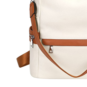 Hot Sale Brown Genuine Vintage Style Fashion Leather Travel Back Pack Laptop Bag Waterproof Back Pack for Men - Product Image 5