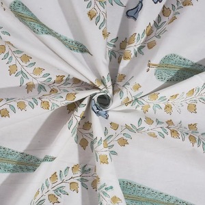 Parure de lit en coton imprimé à la main de Jaipur, motif floral bohème indien, avec housses de coussin assorties, vente en gros - Product Image 2