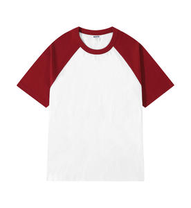 T-shirt à manches raglan pour homme, vert clair, manches gris foncé, 100% coton jersey, col rond, coupe classique, couleur unie, décontracté - Product Image 2