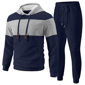 Conjunto Deportivo de Algodón para Hombre, Sudadera con Capucha y Pantalones Deportivos, Estilo Informal para Gimnasio, Correr, Uso Diario - Product Image 1
